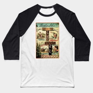 American TIN TAG CLIMAX BULLION TOBACCO Vintage Cigarettes Poster Baseball T-Shirt